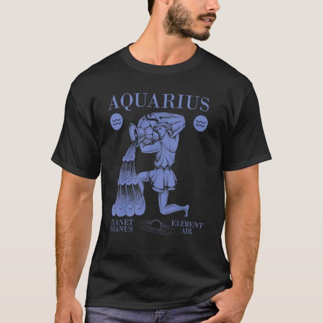 Aquarius Planet Uranus Element Air 3 T-Shirt (Vorderseite)