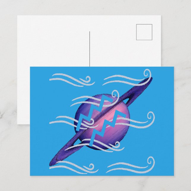 Aquarius-Postkarte Postkarte (Vorne/Hinten)
