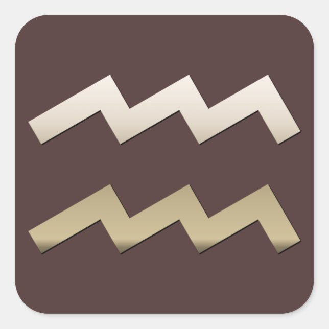 Aquarius Quadratischer Aufkleber (Vorderseite)