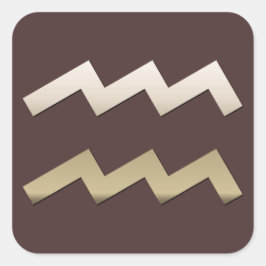 Aquarius Quadratischer Aufkleber