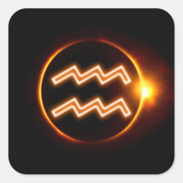 Aquarius Quadratischer Aufkleber