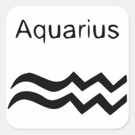 Aquarius Quadratischer Aufkleber