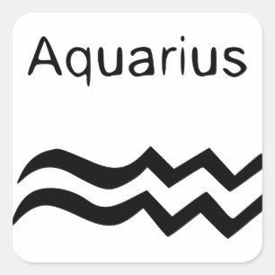 Aquarius Quadratischer Aufkleber