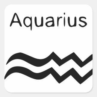 Aquarius Quadratischer Aufkleber
