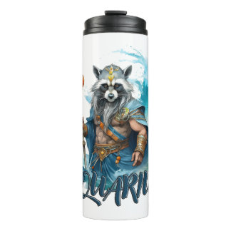 Aquarius, Raccoon, Tierschutzzeichen, Seekking Thermosbecher