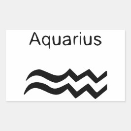 Aquarius Rechteckiger Aufkleber