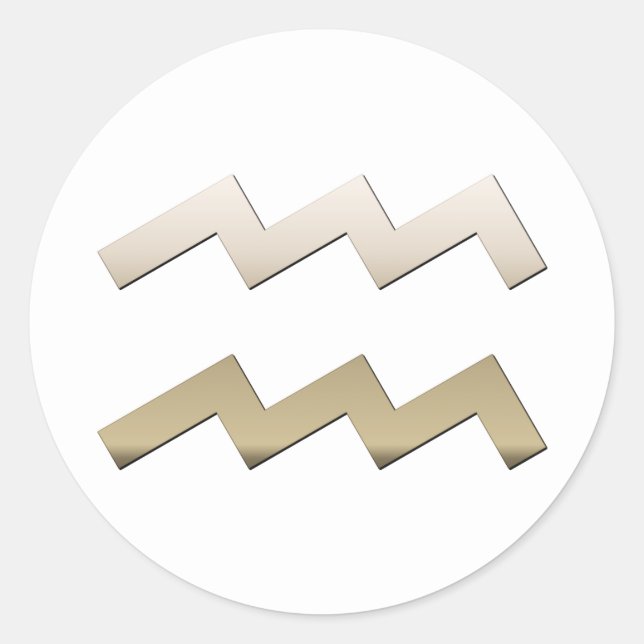 Aquarius Runder Aufkleber (Vorderseite)