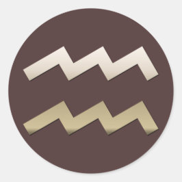 Aquarius Runder Aufkleber