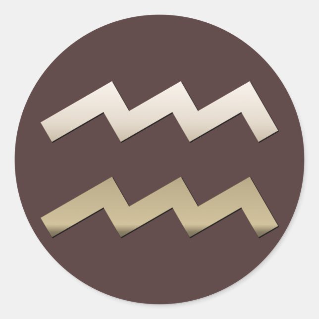 Aquarius Runder Aufkleber (Vorderseite)