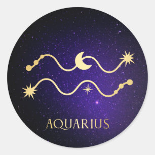Aquarius Runder Aufkleber