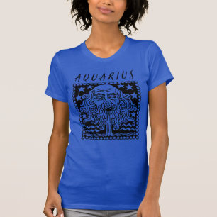 Aquarius-Saison-Zodiac-Zeichen-Horoskop-Logo T-Shirt