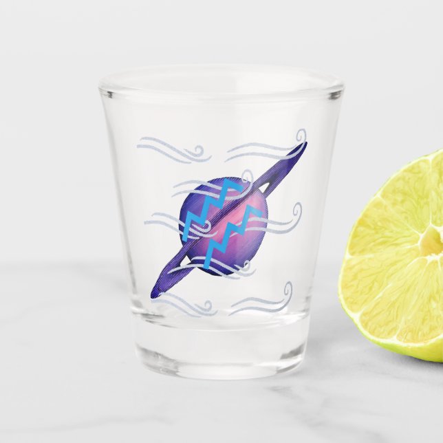 Aquarius Schnapsglas (Vorderseite)