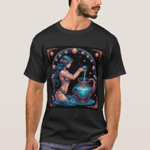 Aquarius signieren schöne digitale Illustration T-Shirt