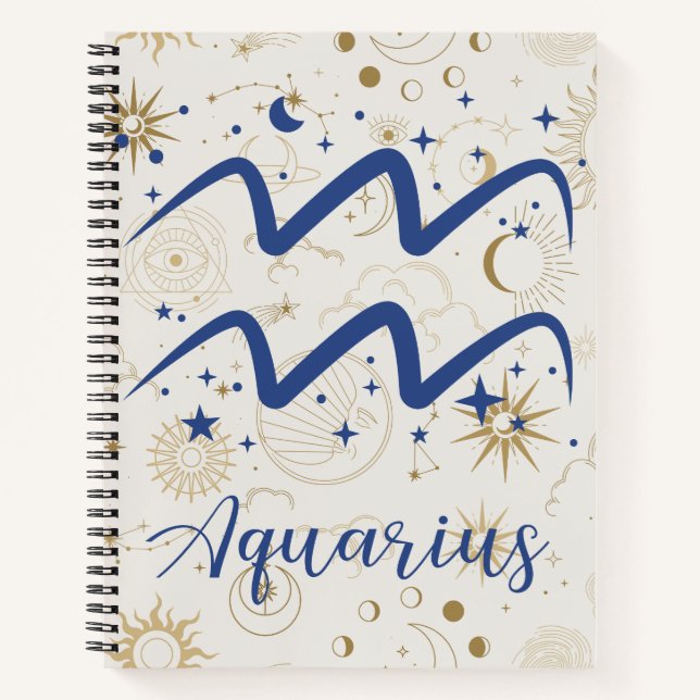 Aquarius Spiral Notebook Notizbuch (Vorderseite)