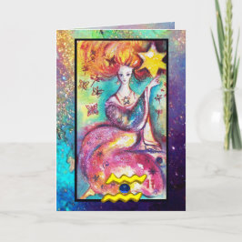 AQUARIUS, STAR TAROT ASTROLOGIE ZODIAC GEBURTSTAG KARTE