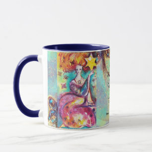 AQUARIUS, STAR TAROT ASTROLOGIE ZODIAC GEBURTSTAG TASSE