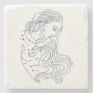 Aquarius Steinuntersetzer