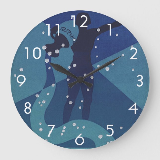 Aquarius-Sternbild, Vintage Zodiakastasenlogie Große Wanduhr (Vorderseite)