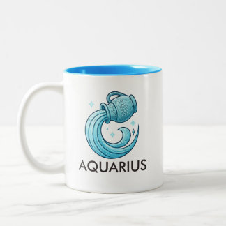 Aquarius-Sternzeichen Astrologie Geburtstags-Tasse Zweifarbige Tasse