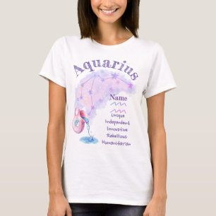 Aquarius Sternzeichen Design T-Shirt *1