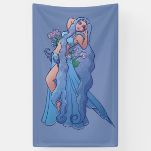 Aquarius Sternzeichen Göttin Bauchtänzerin Kunst G Banner