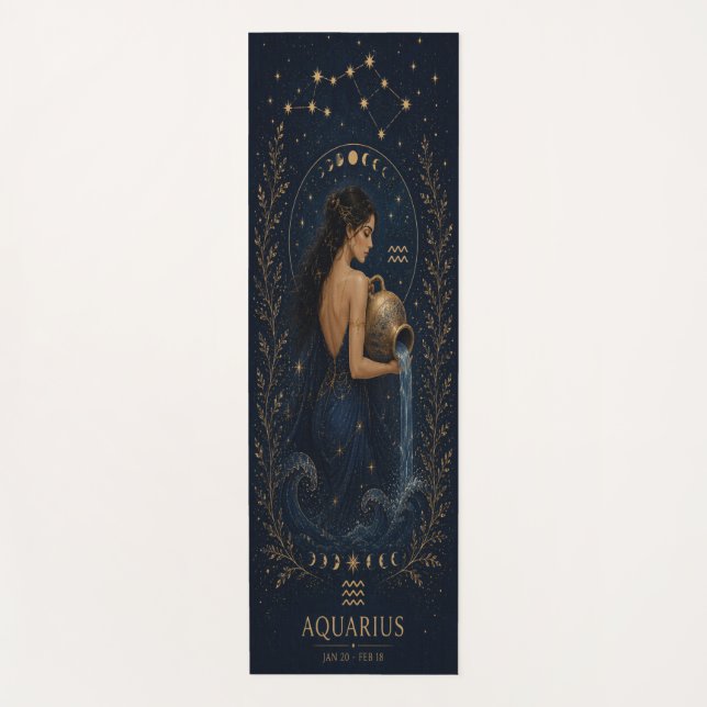 Aquarius-Sternzeichen-Himmel-Yogamatte Yogamatte (Vorderseite)