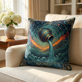 Aquarius Sternzeichen Himmelserscheinung Kissen