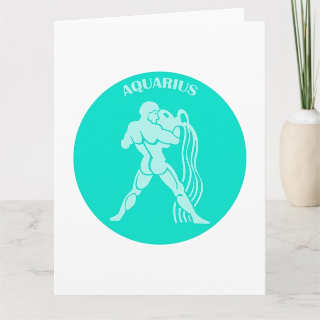 Aquarius, Sternzeichen, Horoskop, Astrologie Karte (Vorderseite)
