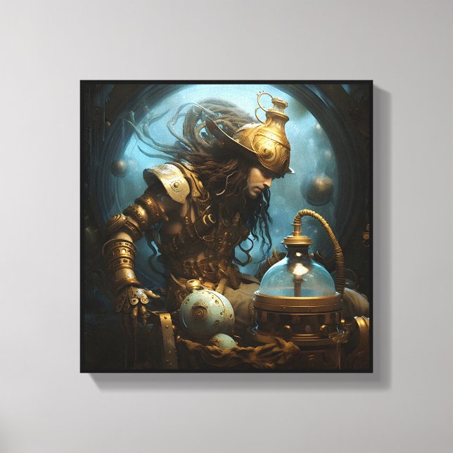 Aquarius-Sternzeichen-Kunstleinwand Leinwanddruck (Vorderseite)