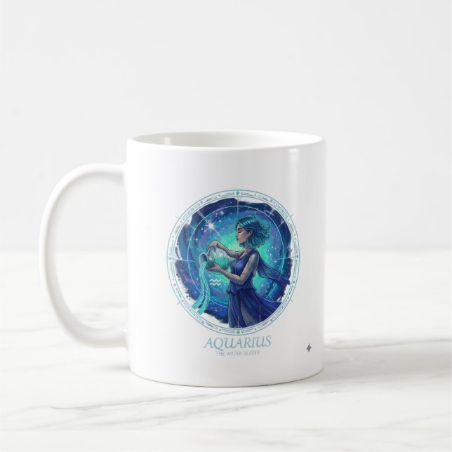 Aquarius Sternzeichen spezielle Galaxy Kaffeetasse (Links)