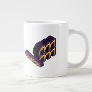 Aquarius-Sternzeichen und Text-Design-Tasse Jumbo-Tasse