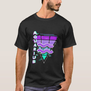 Aquarius-Sternzeichen Vaporwave-Ästhetik 80er 90er T-Shirt