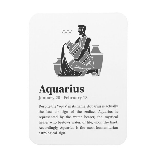 Aquarius-Sternzeichenposter Magnet (Vertikal)