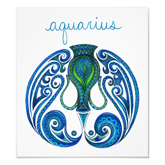 Aquarius-Symbol Fotodruck (Vorne)