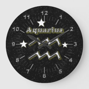 Aquarius symbol große wanduhr
