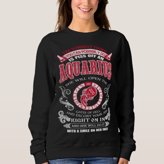 Aquarius  The Dumbest Thing You Can Possibly Do Sweatshirt (Vorderseite)