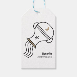 Aquarius the water bearer personalized party favor geschenkanhänger