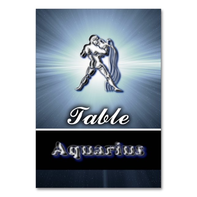 Aquarius Tischnummer (Vorderseite)