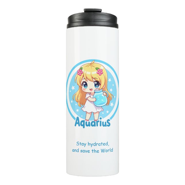 Aquarius Travel Mug - Bleibe im Stil Thermosbecher (Vorderseite)
