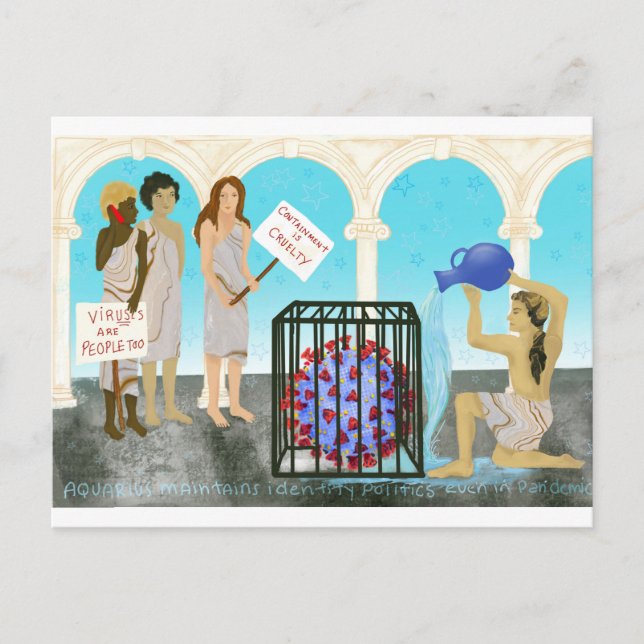 Aquarius und der Virus Postkarte (Vorderseite)