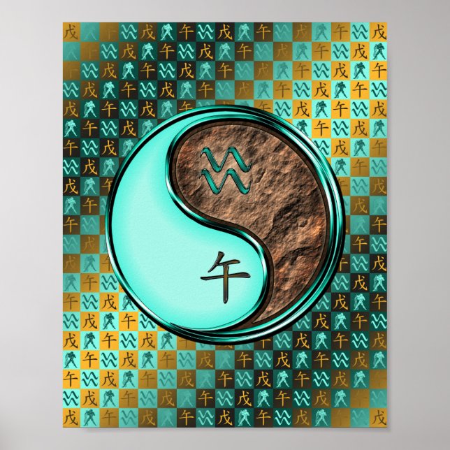 Aquarius und Erdpferd Poster (Vorne)