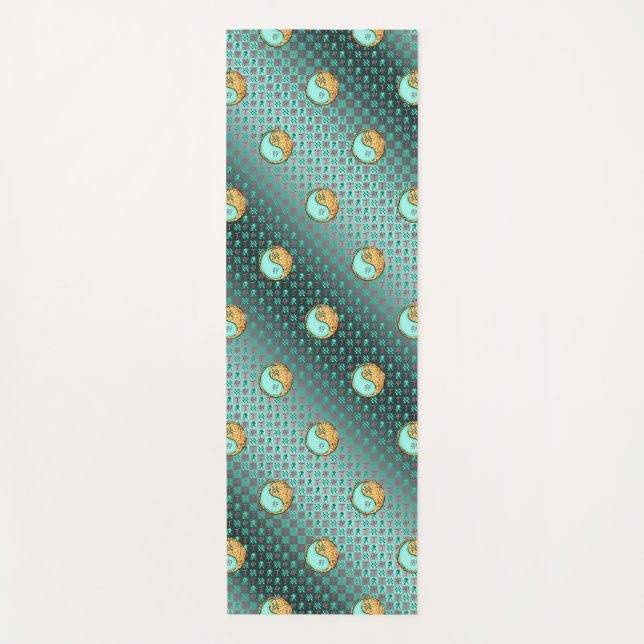 Aquarius und Feuerkaninchen Yogamatte (Vorderseite)