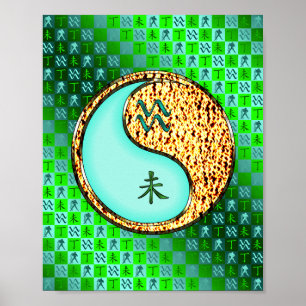 Aquarius und Feuerziege Poster