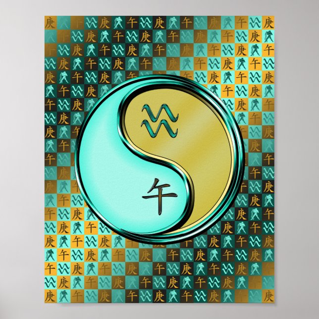 Aquarius und Metallpferd Poster (Vorne)