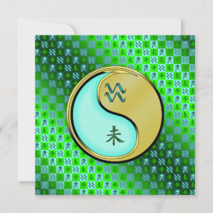 Aquarius und Metallziege Karte