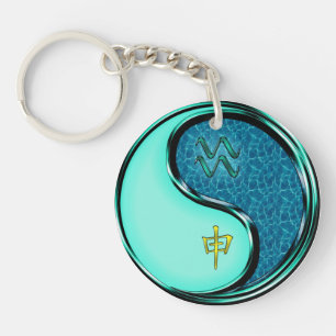 Aquarius und Wasseraffe Schlüsselanhänger