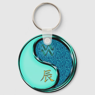 Aquarius und Wasserdrache Schlüsselanhänger
