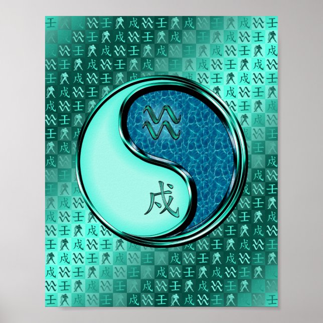 Aquarius und Wasserhund Poster (Vorne)