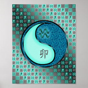 Aquarius und Wasserkaninchen Poster
