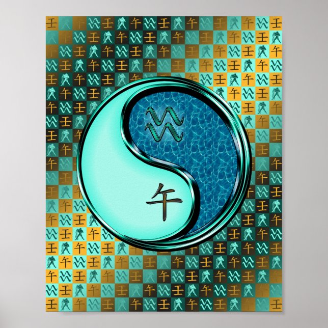 Aquarius und Wasserpferd Poster (Vorne)